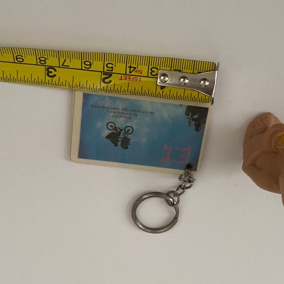 Vintage E.T. movie keychain Plastic Photo Film Strip 1982 80s , figure lot - Picture 9 of 10